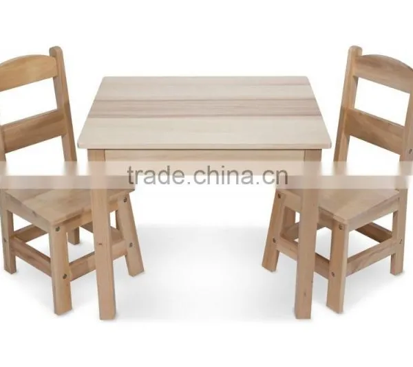 Wooden Children Table and 2 Chairs Set photo-2