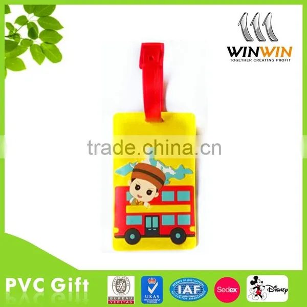 Promotional Custom 2D Bulk Soft Rubber Pvc Luggage Tag,cartoon Rubber Luggage Tag,rubber Cartoon Luggage Tag photo-2
