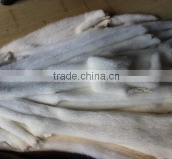 Luxury White Real Mink Fur Wholepieces Skin and Fur Pelt For Gorgeous Coats of Women photo-2