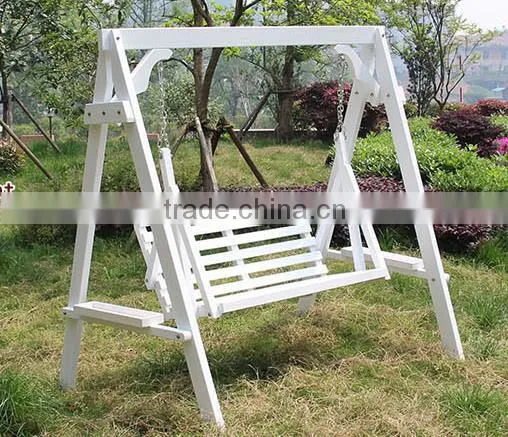 Kids Outdoor Playground Wooden Garden Swing in Playground /white Swing
