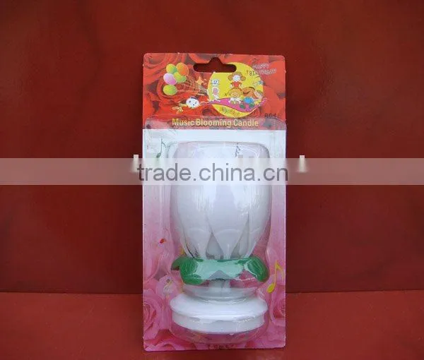Lotus(flower) Birthday Music Candle