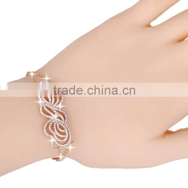925 Sterling Silver Beautiful Charm Bracelet With Clear Zirconia Fashion Bracelet 2014 Bijoux Nickel Free photo-2
