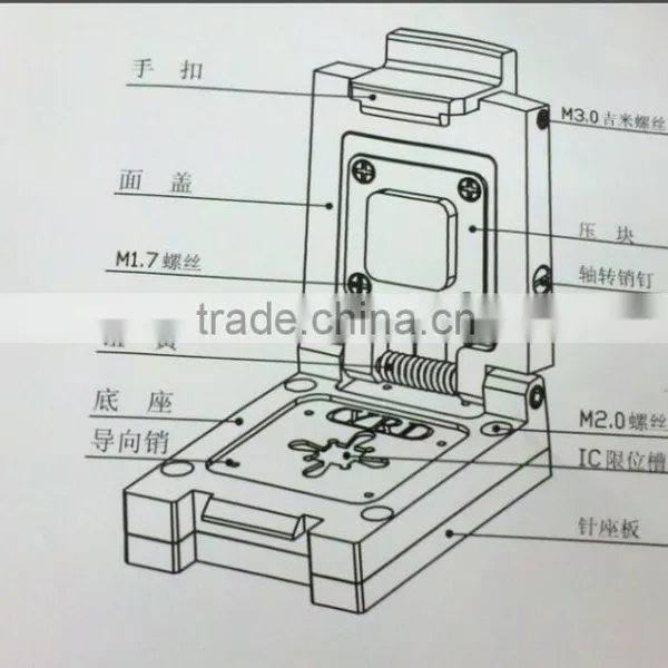 Double Ends Bga Smt ic and Ict Test Socket photo-2