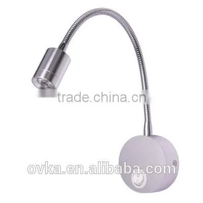 1W 3W LED Wall Lamp for Hotel Bedside Reading Lamp With Flexible Gooseneck 110V 220V On/off Switch photo-4