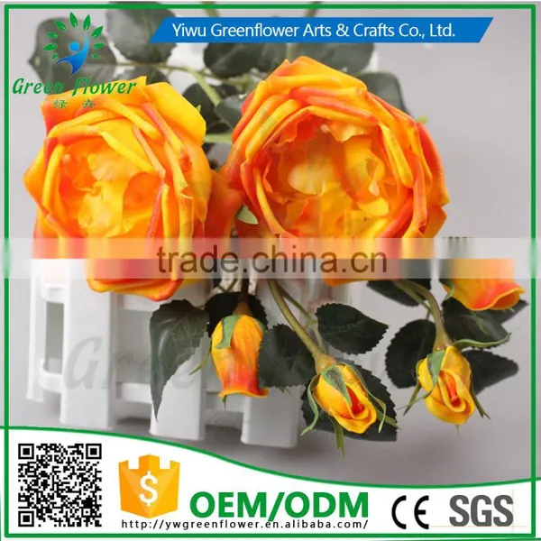 2016 Wholesale Latex Roses Artificial Flowers PU Rose Real Touch Bouquet Wedding Bridal Decor Display Flower photo-2