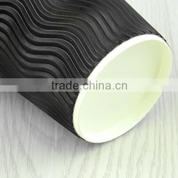 S-shape Disposable Ripple Wall Coffee Paper Cups With Lid for Hot Drinks Quality Choice photo-6