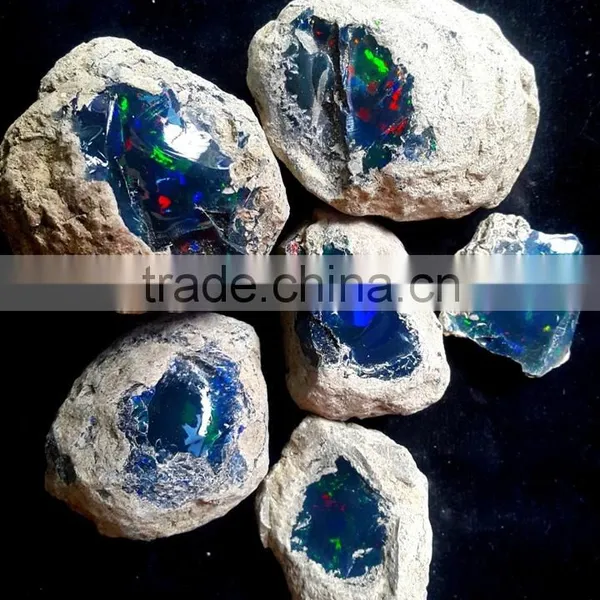 Ethiopian Black Crystal Opal