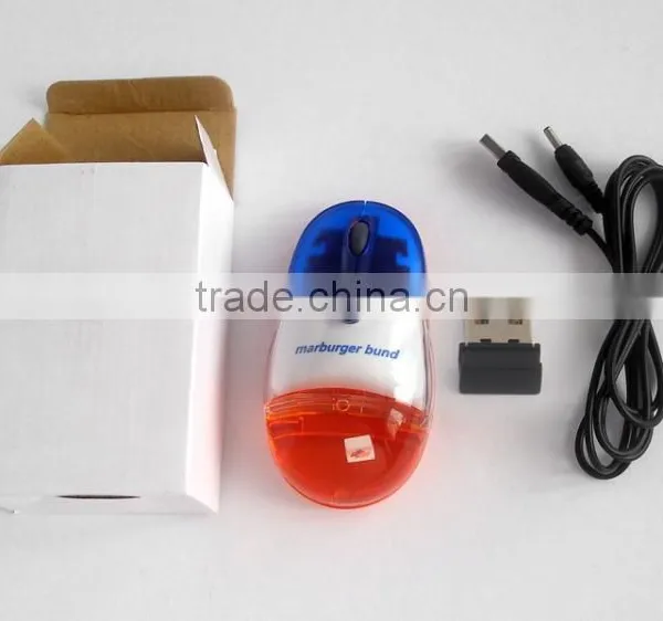 Computer Gift Wireless Liquid Aqua Mouse With Rechargeable Lithium Battery photo-5