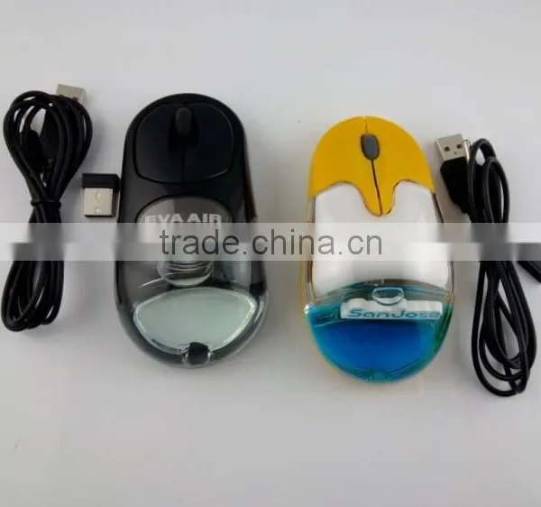 Promotional Gift 2.4G Rechargeable Wireless Liquid Aqua Mouse for PC/Laptop photo-2