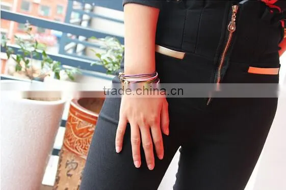 >>hot Selling Cute Promotional Colorful Multi Strands Cord Owl Bracelet/ photo-4