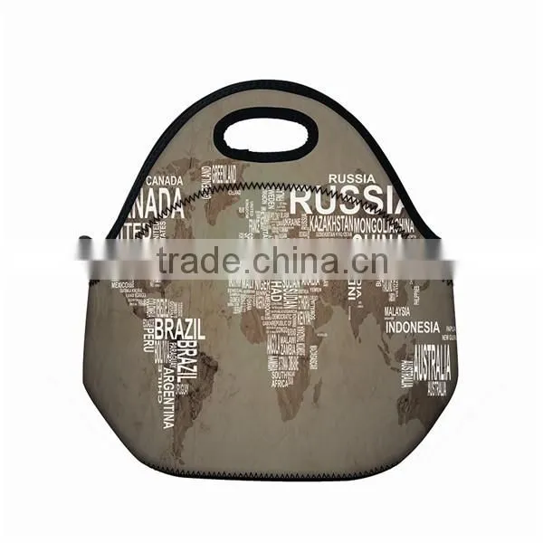 Fashion Colorful Neoprene Lunch Tote Bag for Adult photo-6