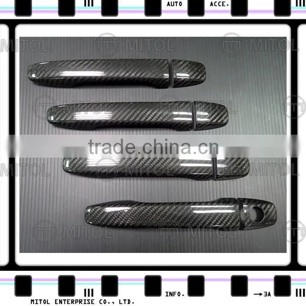 For Subaru WRX 2014- Carbon Fiber Car Door Handle Cover w/ 1 Keyhole