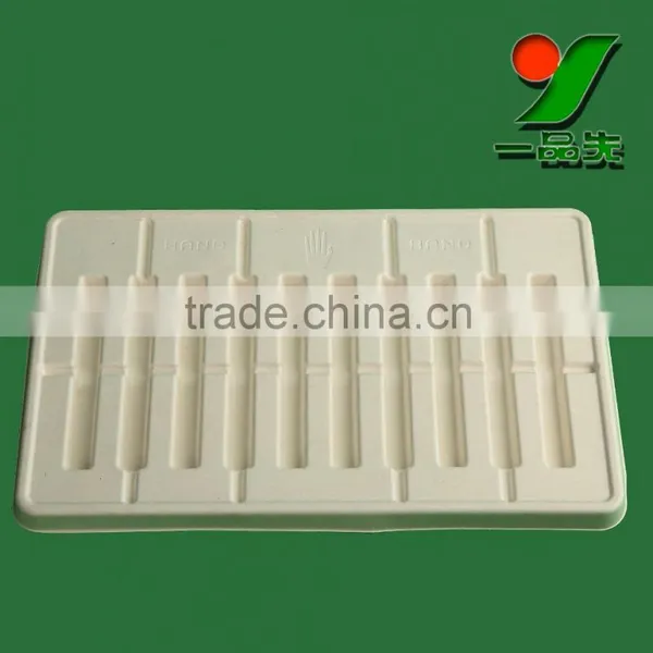 Reproducible Paper Pulp Tray, Biodegradable Customization Sugarcane Bagasse Molded Pulp Packaging Car Accessories Interior Tray photo-4