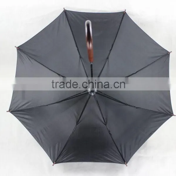 23 Inches Black Color Custom Made Auto Open Straight Umbrella photo-2
