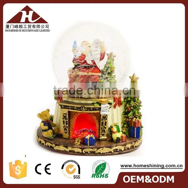 High Quality Xmas Figurines Snowglobe Metal Base photo-2