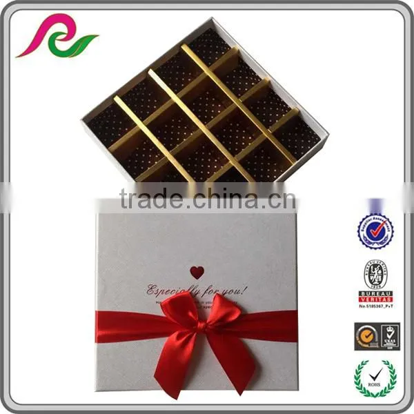 Custom Fancy Empty Paper Box Gift Box With Ribbon for Chocolate Packing photo-3