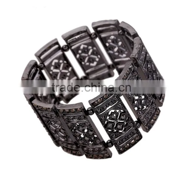 2016 New Arrival Punk Black & White Iron Bangle for Women photo-3