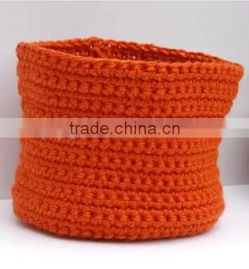 Fashion Crochet Basket , Hand Storage Baseket ,crochet Knitted Various Colors Basket photo-2