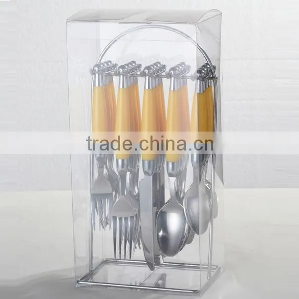 High Quality 24PCS Nice Gift Box Stainless Steel Plastic Handle Cutlery Set For Promotional Gift and Christmas Gift photo-4