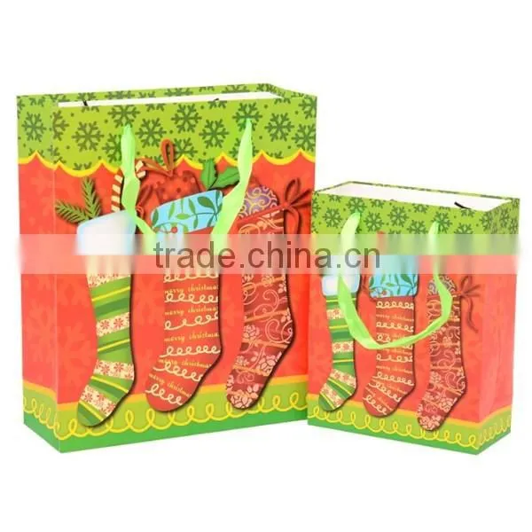 Christmas Sock Star Bell Paper Bag For Gift photo-2