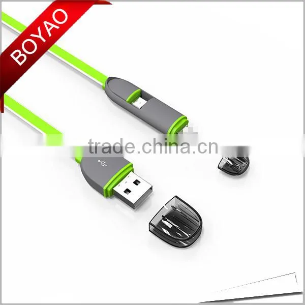 2016 Newest Design Trendy 2 in 1 Usb Charging Cable, Micro Usb Charging Cable CE FCC ROHS photo-4