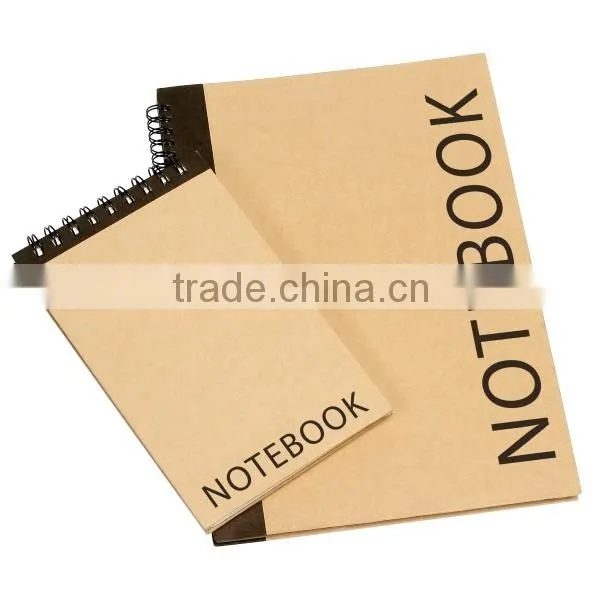 Spiral Binding Brown Paper Notebook With Pen photo-3