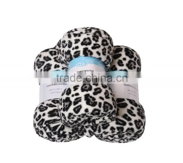 Leopard Print Coral Fleece Blanket