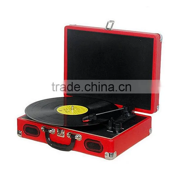 Rain Lane Colourful Mini Portable LP OEM Function Vinyl Turntable Retro Record Player photo-2