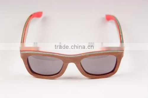 Handmade Wood Sunglasses Skateboard Wooden Glasses Eyewear Frames in China High Quality Custom Wood Sunglasses photo-2