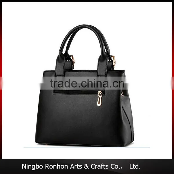 Simple Design Rose Red Lady PU Leather Hand Bag photo-2