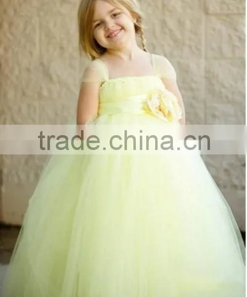 2015 New Arrival Baby Tutu Dress Maxi Light Yellow Baby Tutu Dress photo-6