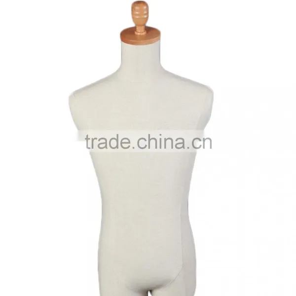 Wrapped cloth male mannequin with hands upper body