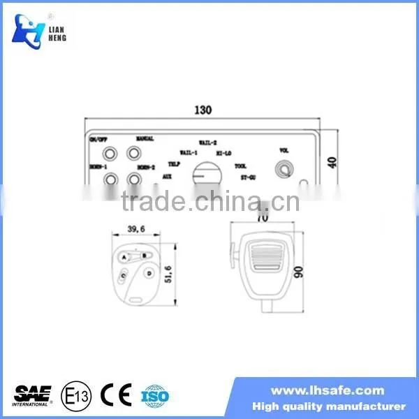 100W Police Siren Horn Speaker With Siren for Emergency, Police Electric Siren Speaker CJB-009 photo-2