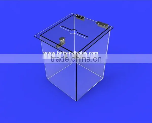 Wholesale Acrylic Green Donation Boxes photo-3