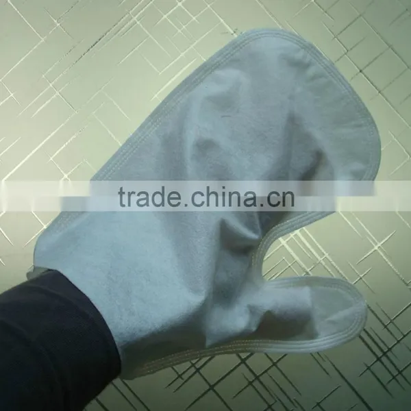 White Nonwoven Cloth Duster Cleaning Mitt Glove photo-3