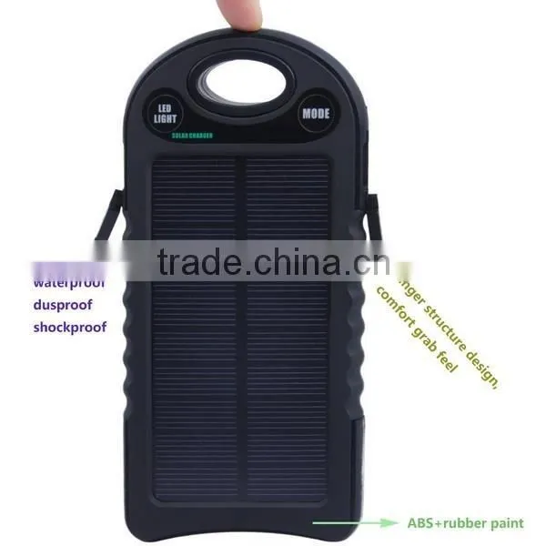 Hot Selling LED Light 10000mah Solar Power Bank Solar Charger Portable photo-5
