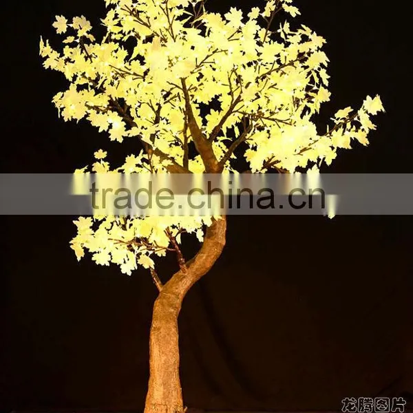 Building Decoration Artificial Maple Leaf Outdoor Lighted Trees photo-3