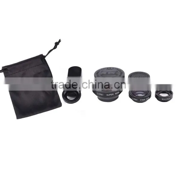 Detachable 180Degree Fisheye Lens+0.4X Wide-angle Lens+6X-10X Macro Lens Set For Mobile Phones, Tablets, Pads and Notebook PCs photo-4