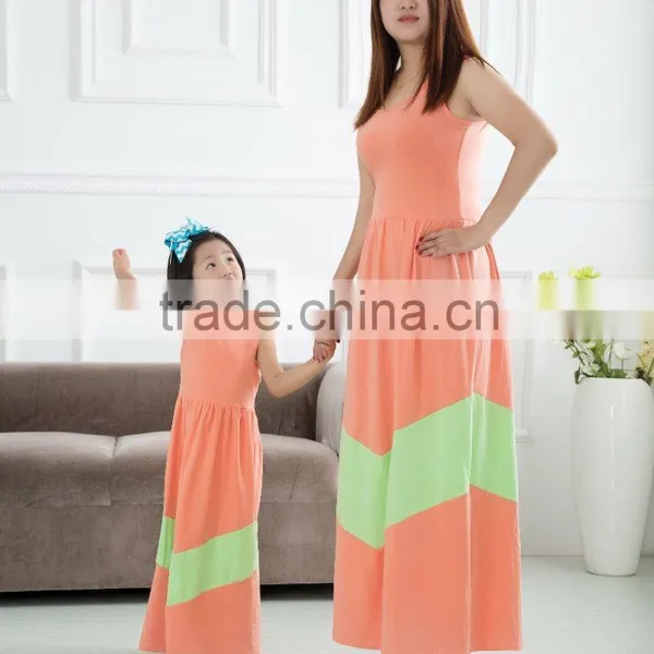 2016 Best Selling Of Mommy And Me Maxi Dresses, High Quality Mommy And Me Matching Dresses,Cheap Family Dresses