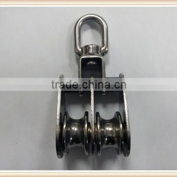 Made in Chinas 5-100mm Nylon Wheel Swivel Stainless Steel Nylon Marine Pulley Blocks photo-4