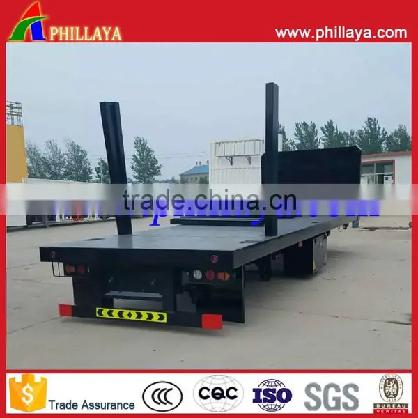 Full Type Flatbed Skeleton 20FT Shipping Container Dolly Transport Trailer With Turntable Drawbar photo-4