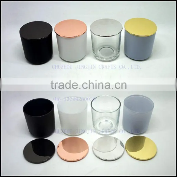 Plating Copper Glass Candle Jars Votive Candle Holders With Lids photo-2