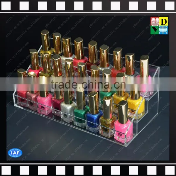 Customized Cosmetic Nail Polish Bottle Rack Clear Acrylic Nail Polish Display Stand photo-2