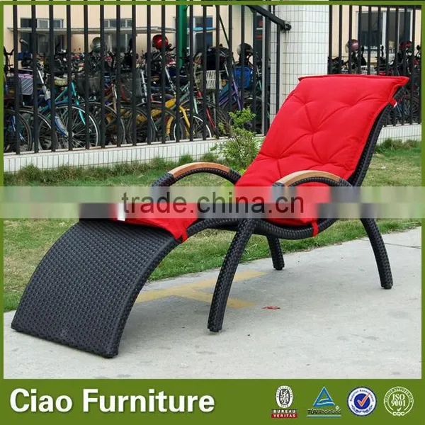 Aluminum Beach Chairs Rattan Recliner Sun Lounger photo-3