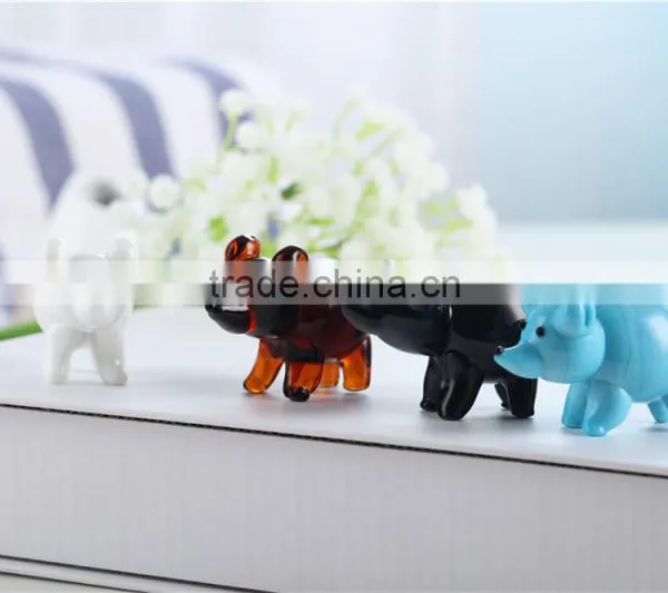 Colored Glass Pig Handicrafts for Household Decoration or Gifts photo-2
