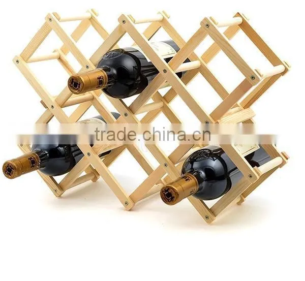 New Olive Wood Wine Rack photo-3