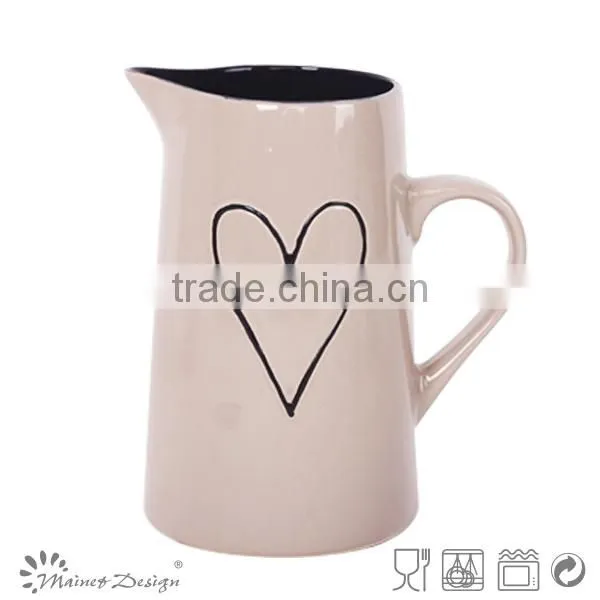 Hot Selling Delicate Handpainting Stoneware Houseware Ceramic Pitcher photo-3