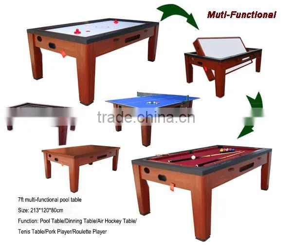Sports Table 3-in-1 Billiard Dinning Air Hockey Tennis Pool Table for Sale