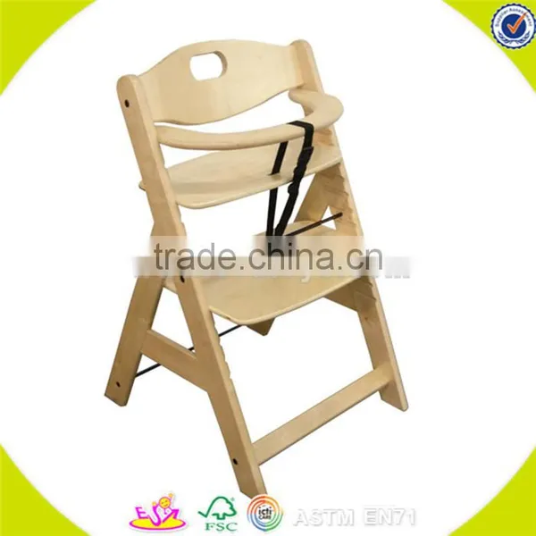 Wholesale Safe and Eco-friendly Wooden High Chair Toy for Kids Wooden Baby High Chair for Children W08F016 photo-4