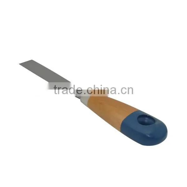 20mm Blue Head Wooden Handle Carbon Steel Blade Putty Knife Scraper photo-6